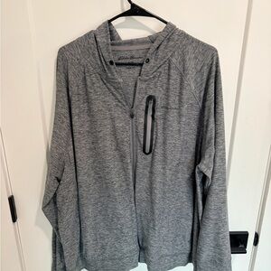 Eddie Bauer Heather Gray Full-Zip Jacket